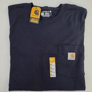 CARHARTT Loose Fit Crewneck Pocket T-Shirt Dark Blue Men’s XL NEW